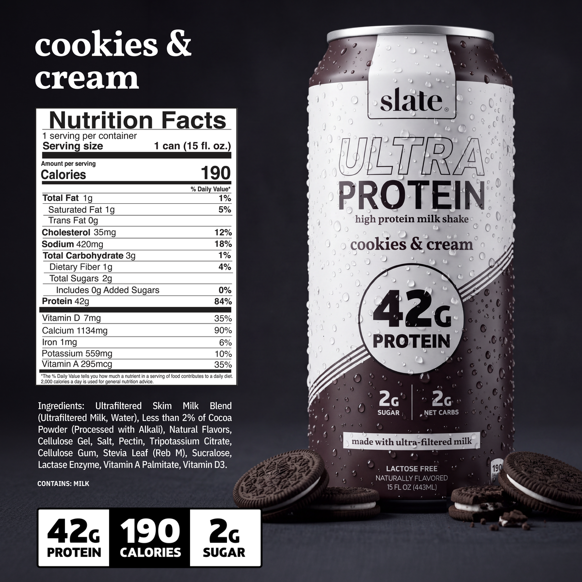 Cookies & Cream Ultra Protein Shake